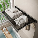 Axyaa Retractable Wall Mounted Storage Shelf for Clothes Drying and Organization
