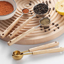 Axyaa Stainless Steel Measuring Cups & Spoons with Wooden Handle