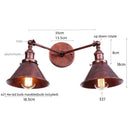 Axyaa Loft Iron LED Wall Lamp - Black Vintage Industrial Up Down Light