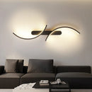 Axyaa Double Curve LED Wall Lamp for Bedroom, Modern Indoor Sconces Lighting Fixture