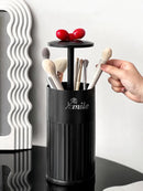Axyaa Cosmetics & Makeup Organizer with Lid: Multi-functional Brush & Lipstick Holder