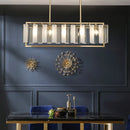 Axyaa Shimmer Glass Chandelier: Luxury LED Lighting Fixture for Stylish Home & Restaurant