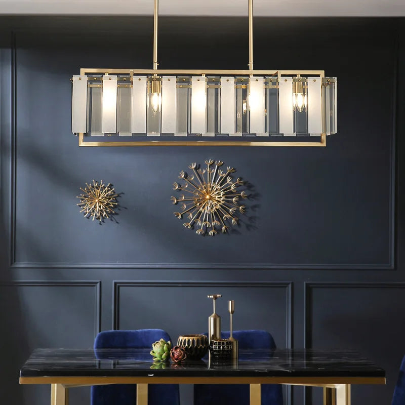 Axyaa Shimmer Glass Chandelier: Luxury LED Lighting Fixture for Stylish Home & Restaurant