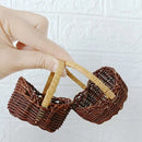 Axyaa Mini Braid Flower Baskets with Handle for Wedding Decor or Gift Baskets