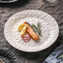 Axyaa Stone Pattern Ceramic Plate Set for Molecular Cuisine and Restaurant Tableware