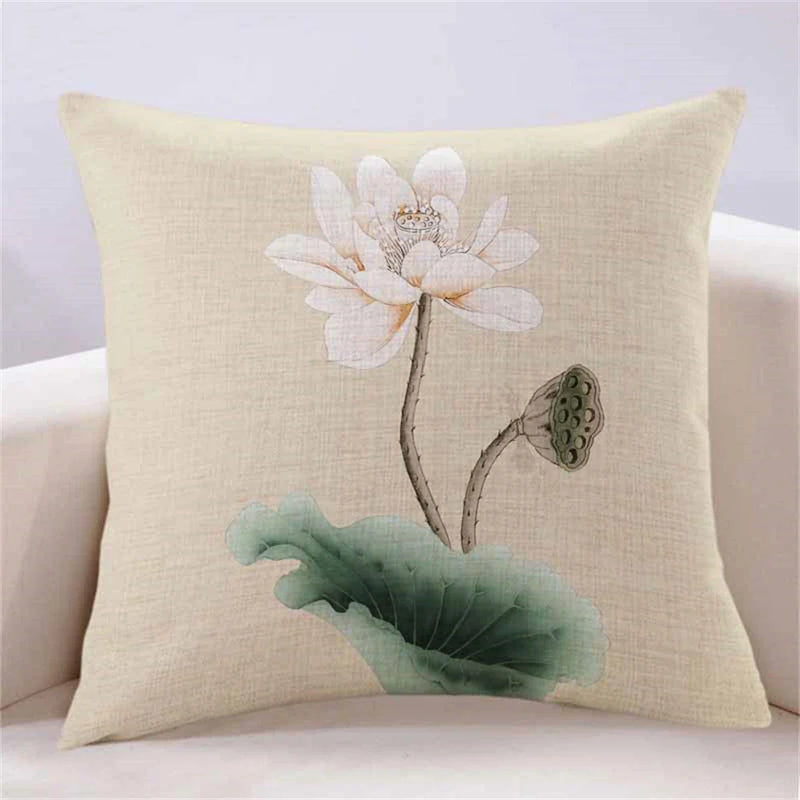 Lotus Cushion Cover by Axyaa: Stylish Home Decor Pillowcase for Living Room, Car, and More