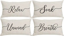 Axyaa Autumn Linen Couch Pillow Cover 30X50cm Home Decor Lumbar Cushion