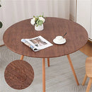 Axyaa Waterproof Elastic Round Tablecloth with Flannel Backing - Dining Table Cover
