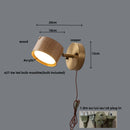 Axyaa LED Wall Sconce Lamp Walnut Wood Base Modern Art Fixture