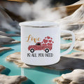 Axyaa Sunflower Love Enamel Mug Set for Camping & Hiking