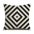 Axyaa Geometric Cotton Linen Cushion Cover - Decorative Sofa Throw Pillow Cover