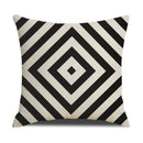 Axyaa Geometric Cotton Linen Cushion Cover - Decorative Sofa Throw Pillow Cover