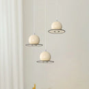 Axyaa Cream Wind Pendant Lamp for Bar & Dining Table - LED Chandelier