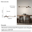 Axyaa Modern Wood Pendant Lights Dimmable LED Chandelier for Home Decoration
