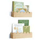 Axyaa Boho Pine Wood Wall Shelf, Scalloped Edge Display for Nursery or Home Decor