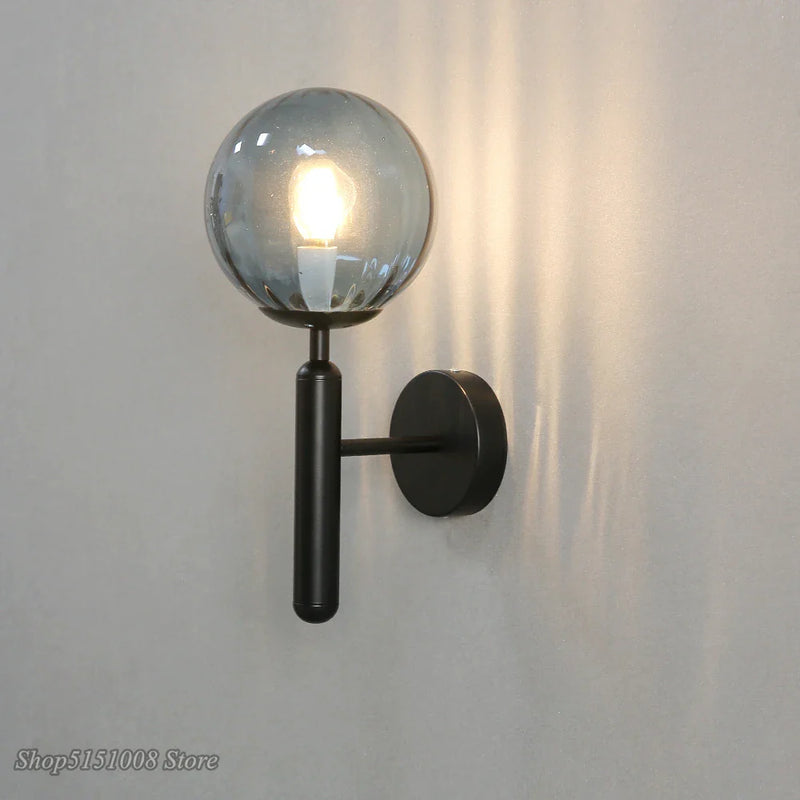 Axyaa Glass Ball LED Wall Light for Modern Bedroom, Bathroom, Stair Lighting