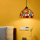 Axyaa Tiffany Glass Pendant Lamp: Elegant Ceiling Chandelier for Home Decor