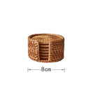 Axyaa Rattan Insulated Table Mats Set for Dining Tables and Plates