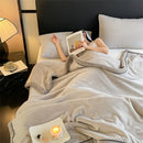 Axyaa Double Layer Milk Velvet Blanket: Warm Plush Throw for Sofa, Bed, & Nap