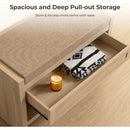 Axyaa Rattan Shoe Bench with Storage Drawer and Linen Seat Cushion