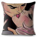 Axyaa Pop Art Crying Girl Cushion Cover 45x45cm
