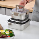 Axya Stainless Steel Crisper Pickle Box with Sealed Lid - Food Storage
