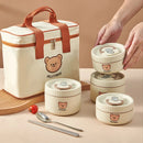 Axyaa Stainless Steel Thermal Lunch Box: Insulated, Leak Proof, Microwave Safe, Portable Bento Box