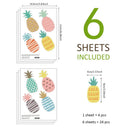 Boho Pineapple Wall Decals by Axyaa - Self-Adhesive Kids Home Decor