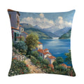 Axyaa Flower Pattern Cushion Cover Cotton Linen Throw Pillow Case for Home Sofa Decor
