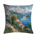 Axyaa Flower Pattern Cushion Cover Cotton Linen Throw Pillow Case for Home Sofa Decor