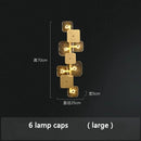 Axyaa Nordic Glass Wall Lamp for Living Room Bedroom Study, All Copper Design