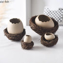 Axyaa Ceramic Eggshell Bowl Set - Creative Kitchenware for Salad, Dessert, and Ice Cream