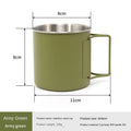 Axyaa Stainless Steel Camping Cup for Outdoors - Lightweight & Foldable Handle