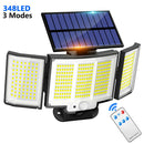 Axyaa Solar Outdoor Street Light 348 LEDs Motion Sensor IP65 Waterproof 3 Modes