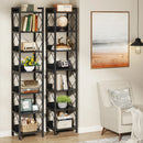 Axyaa 78.7" Tall Skinny Bookshelf, 7 Tier Narrow Display Shelves for Small Spaces