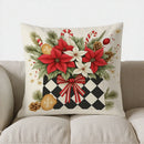 Snowman Sleigh Christmas Decorative Pillow Cover for Sofa Bedroom Car by Axyaa