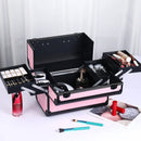 Axyaa Extra Large 6-Tray Makeup Organizer Case, 12-Inch Portable Carrying Box