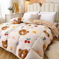 Cartoon Print Warm Winter Quilt: Single-Queen Size, Fluffy & Machine Washable by Axyaa.