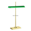 Axyaa Green Black Minimalist LED Table Lamp for Bedroom and Study Room