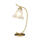 Axyaa Retro Copper Bedside Lamp: Romantic Bedroom Flower Decoration