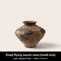 Axyaa Retro Wabi-Sabi Ceramic Vase for Stylish Living Room Flower Arrangement