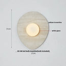 Axyaa Green Marble Stone LED Wall Light Sconce