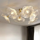 Axyaa Lotus Glass LED Chandelier: Modern Nordic Minimalist Design for Luxurious Home Lighting