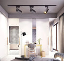 Axyaa Gold Black Track Lighting Fixture with GU10 LED Spotlights