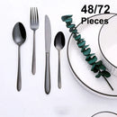 Axyaa Stainless Steel Cutlery Set - Elegant Dinnerware Collection - 72 Pieces