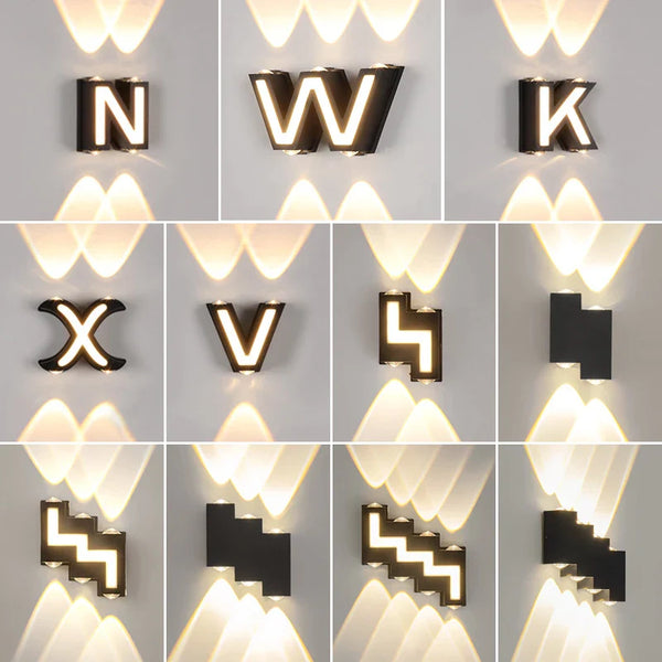 Axyaa Modern IP65 LED Wall Lamp, Waterproof Indoor Outdoor Light for Garden, Bedroom, Stairs