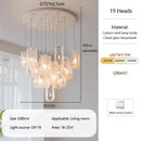 Axyaa Glass Ribbon Chandeliers: Luxury Pendant Lights for Villa Living Room & Bedroom