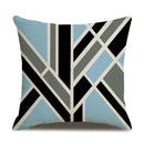 Axyaa Blue Deltoid Geometry Pillow Cover 45*45cm for Living Room, Bedroom, Sofa, Car