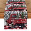 Axyaa Christmas Picard Dwarf Tree Table Runner for Festive Decor