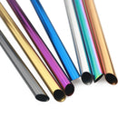 Axyaa Stainless Steel Wide Metal Straw Set Bubble Tea Milkshake Straw Brush